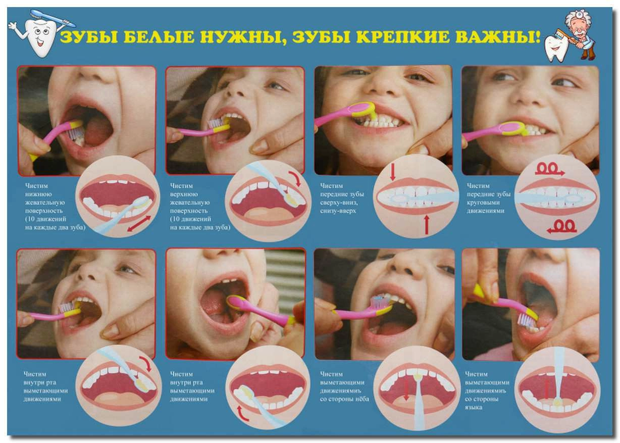 как маленькие дети чистят зубы